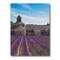 Designart - Lavender Field With Abbey In France - Farmhouse Canvas Wall Art Print